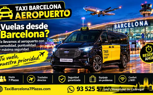 Taxi Barcelona 7 Plazas, servicio de taxi en L'Hospitalet de Llobregat