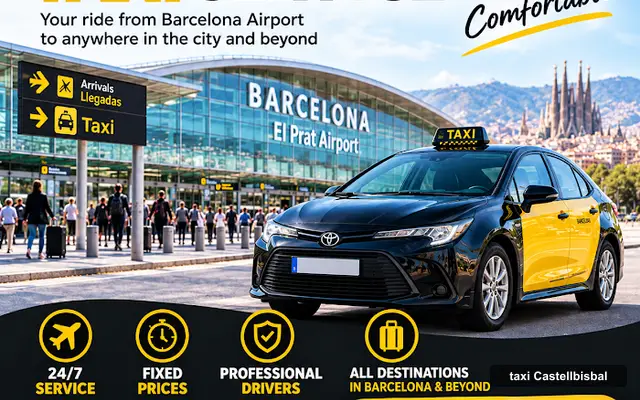 Taxi Barcelona airport 24h, servicio de taxi en Castellbisbal