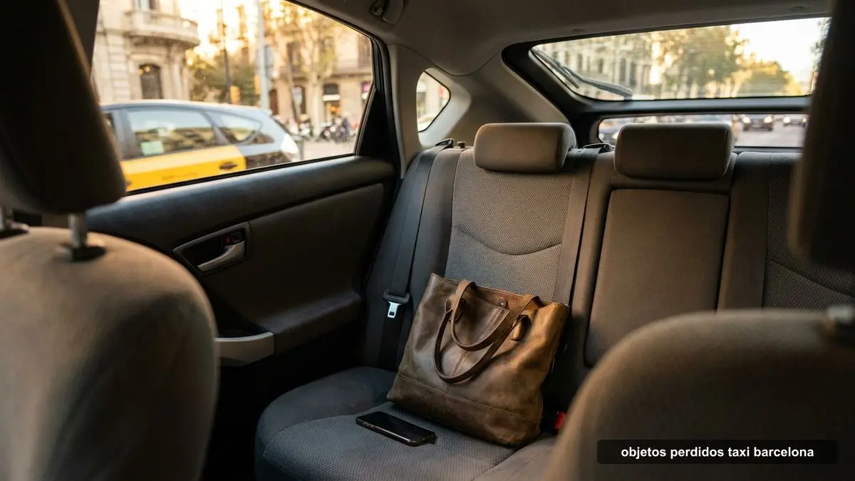 Objetos perdidos en un taxi de Barcelona